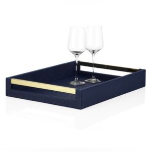 Zgallerie Sapphire Blue & Gold Manta Tray NWOT